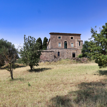 Calascibetta, il Baglio con vista sul pino ad ombrello